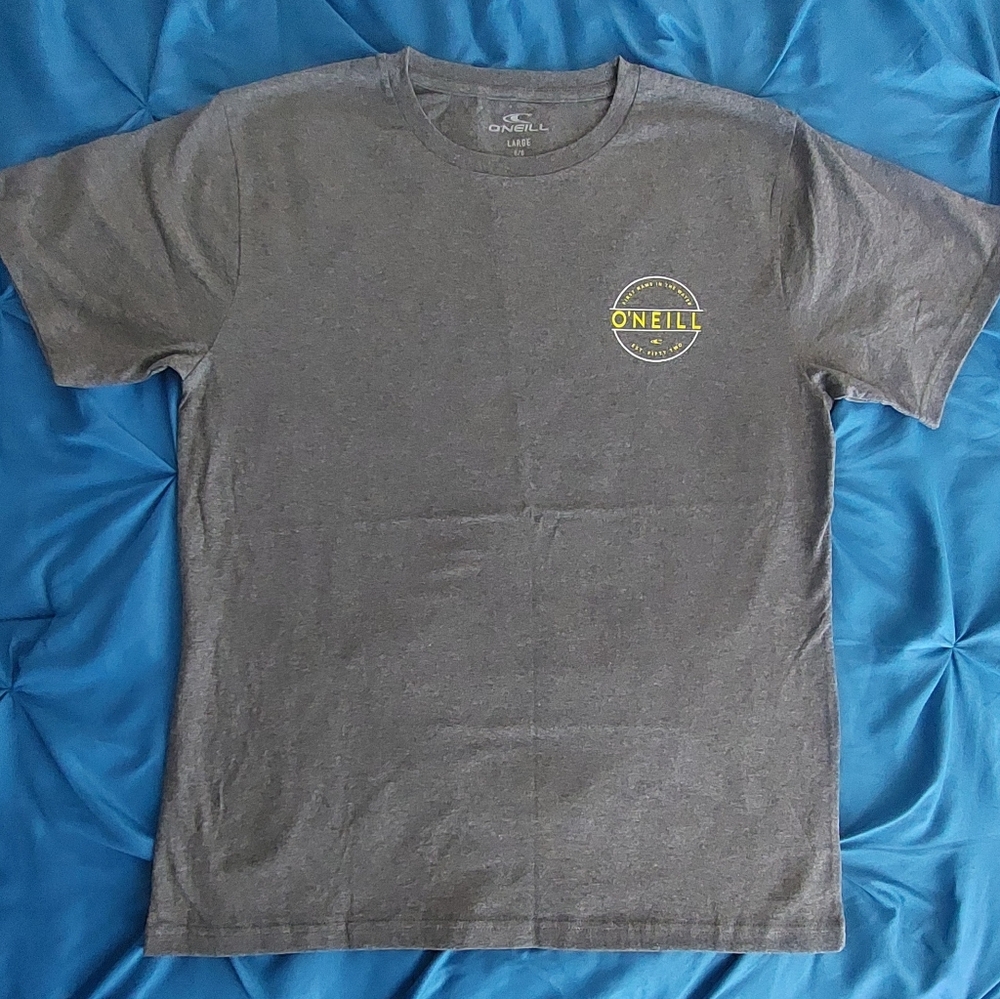 O'Neill Charcoal Tee with Yellow Logo